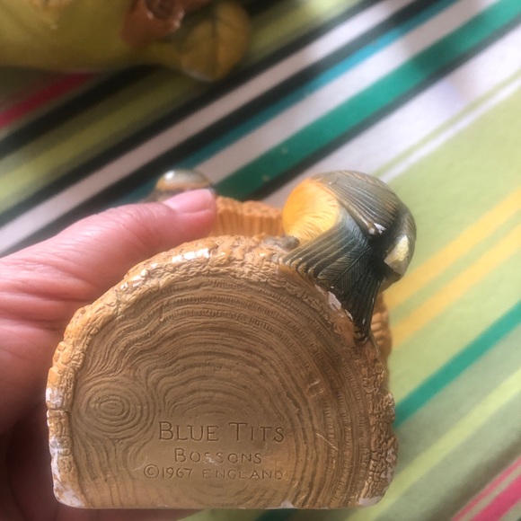 Vintage Bosson chalkware “ blue tits” 1967 made in England - Picture 5 of 5